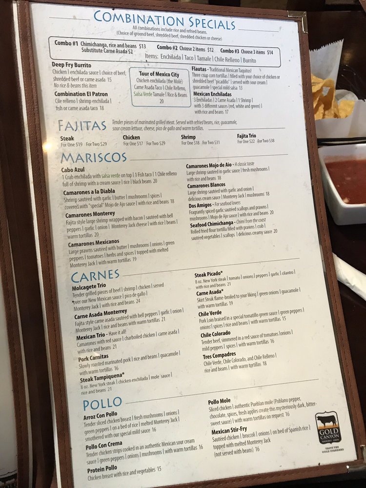 Menu - Azul Agave